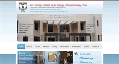 Desktop Screenshot of desphysiotherapycollege.com