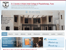 Tablet Screenshot of desphysiotherapycollege.com